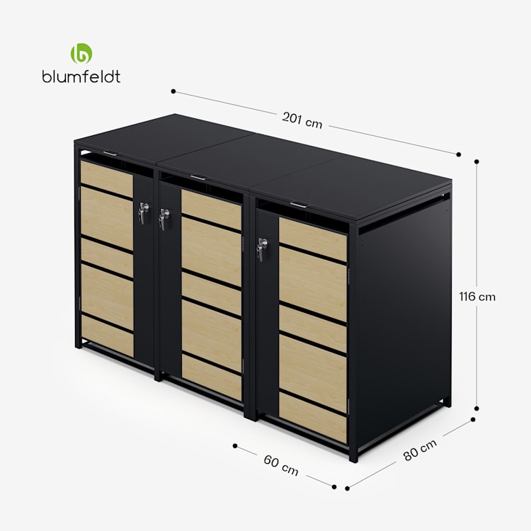 BinSafe Mülltonnenbox 3 Tonnen