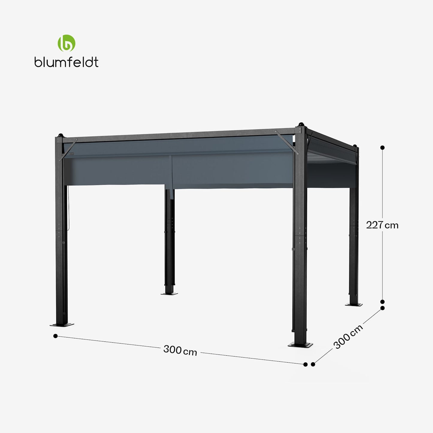 Pantheon Cortina Pavillon 3x3m