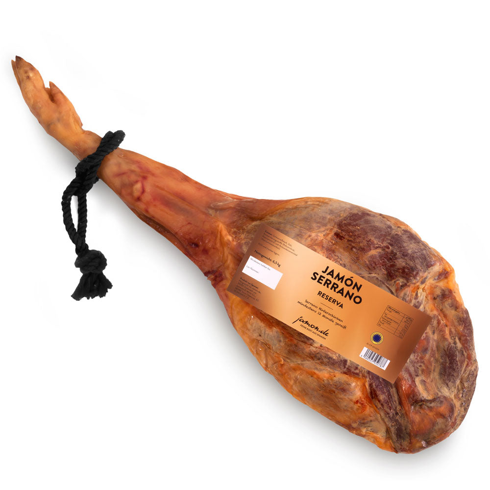 JAMON-BOX NR. 2 - Serrano-Schinken 6,5kg im Geschenkkarton mit Zubehör