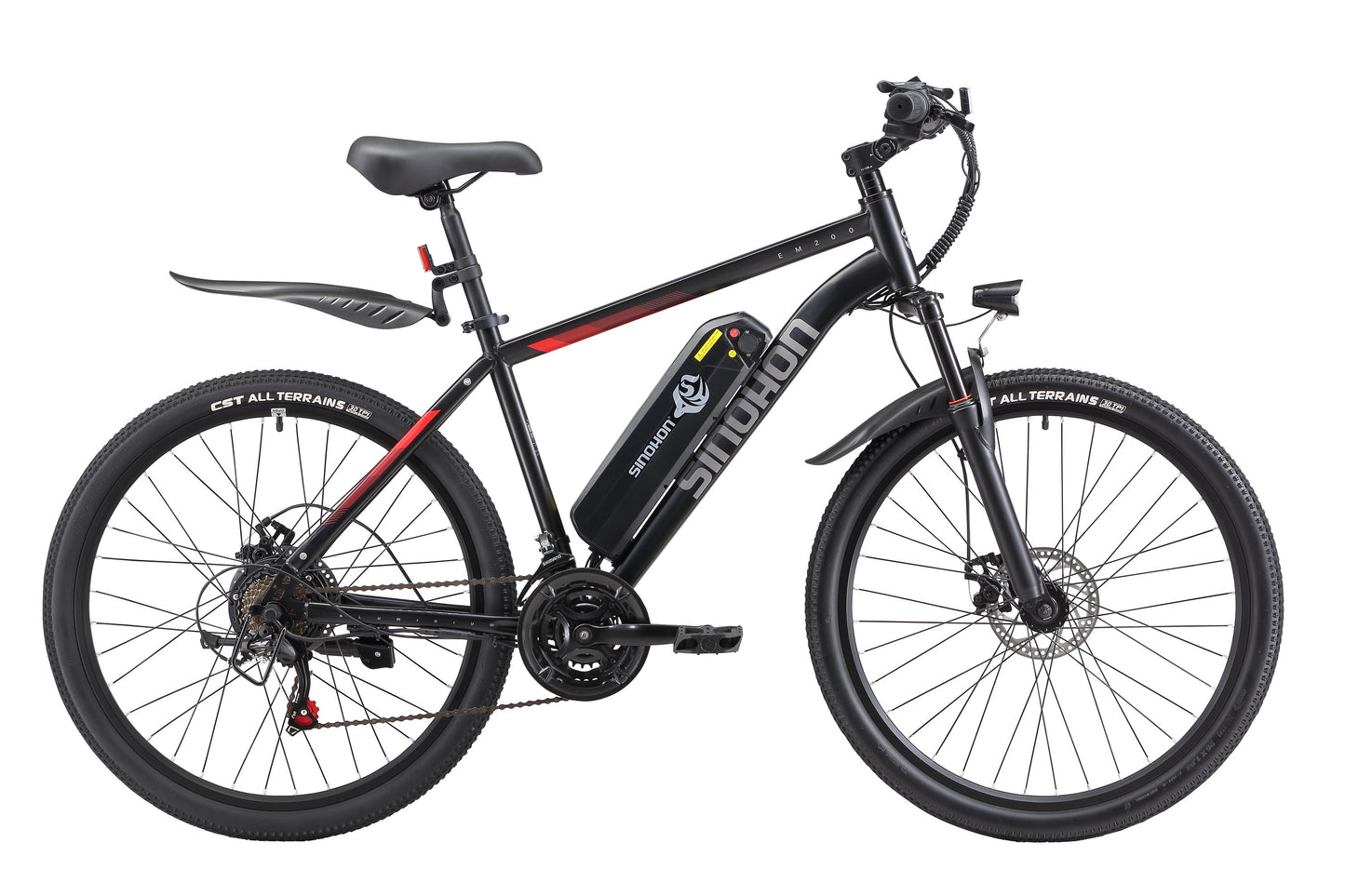Vélo électrique EM200, moteur 500 W, batterie 48 V 10,4 Ah, 26 pouces