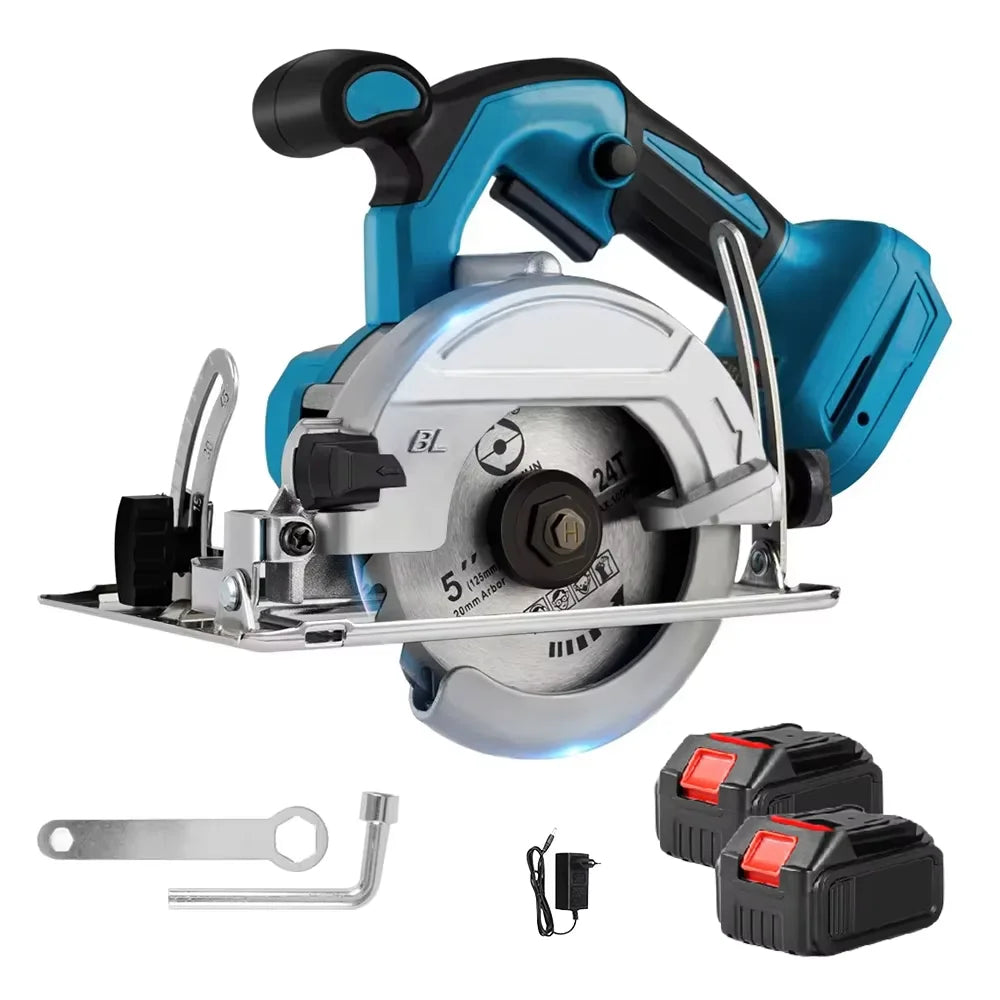 elektrische Kreissäge, 1000 W, kabellos, incl Akku passend Makita 18 V