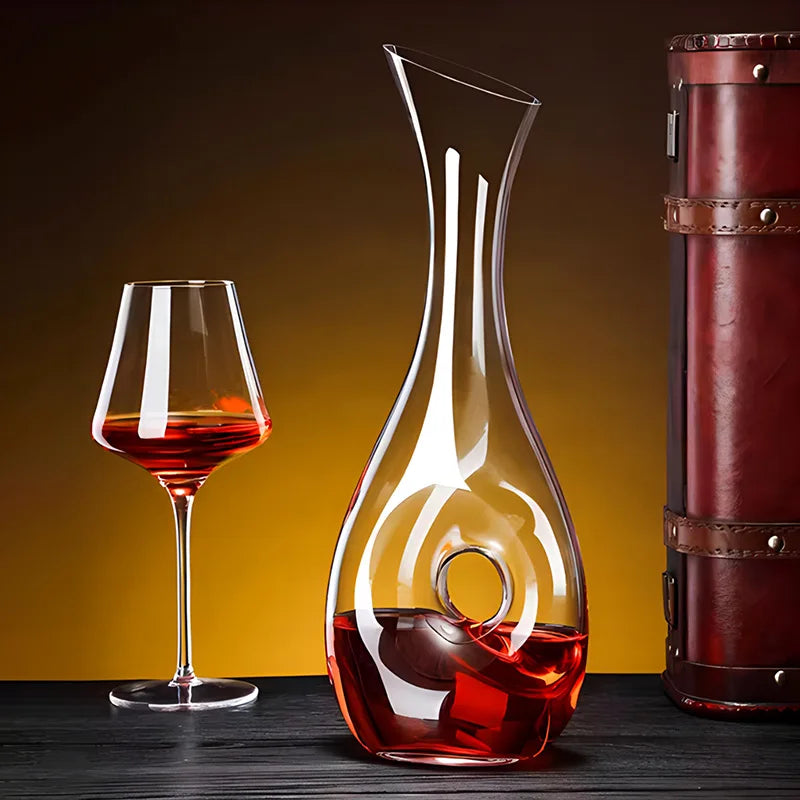Dekanter im Schneckenstil, Rotweinkaraffe, bleifreies Glas
