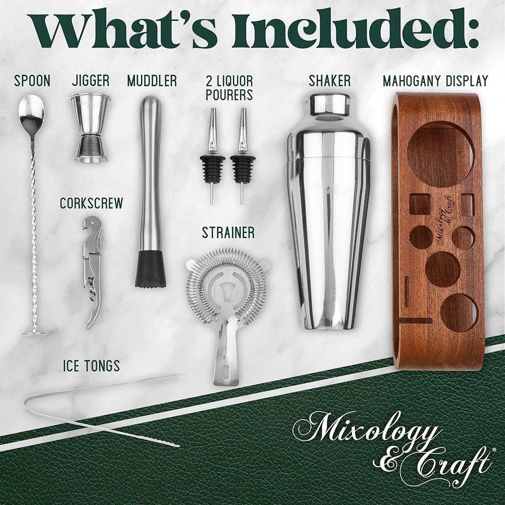 Barkeeper-Set, 10-teiliges Bar-Werkzeug-Set