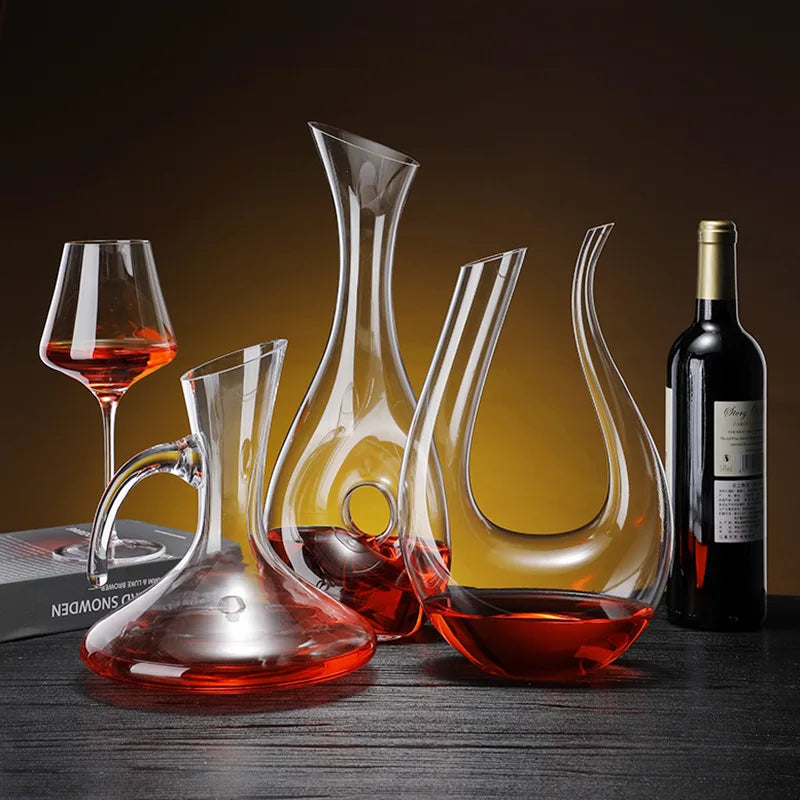 Dekanter im Schneckenstil, Rotweinkaraffe, bleifreies Glas
