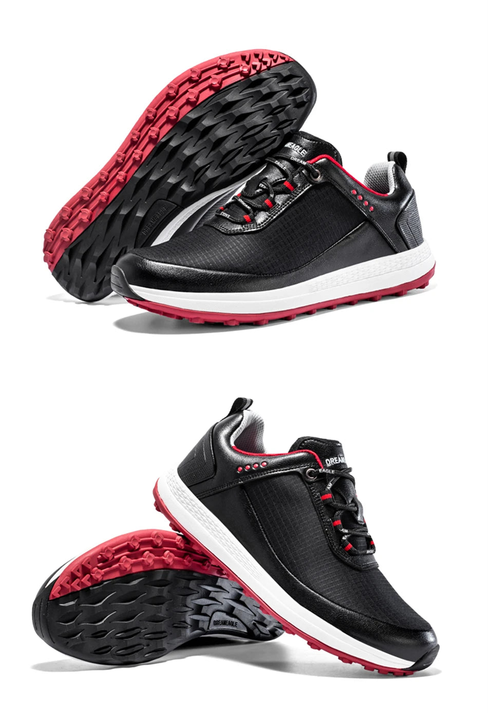 Herren Golfschuhe, professionelle, rutschfest Golf-Sneakers ohne Spikes, wasserdicht