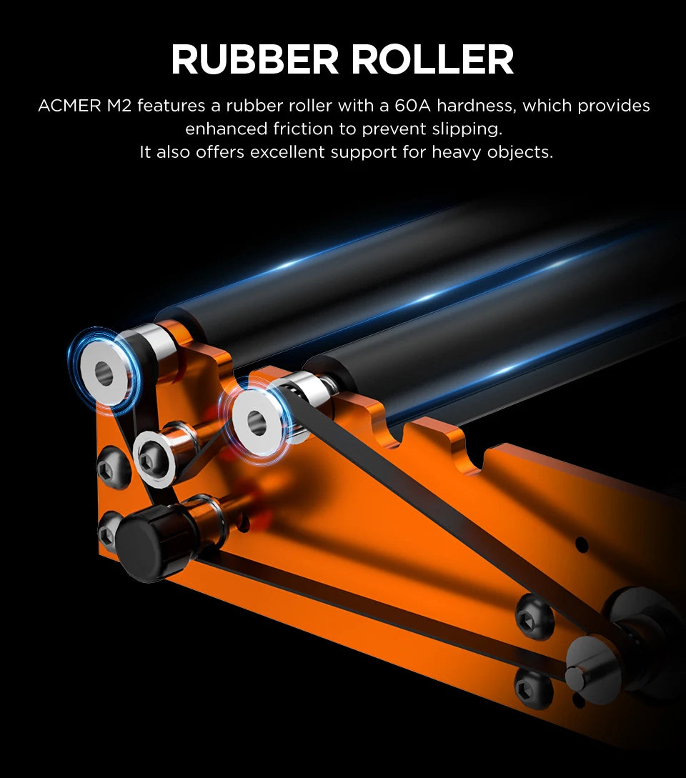 ACMER M2 Laser Rotary Roller Laser Engraver Y-axis Rotary Roller For Laser Cutting Machines Engraving Cylindrical Objects Cans