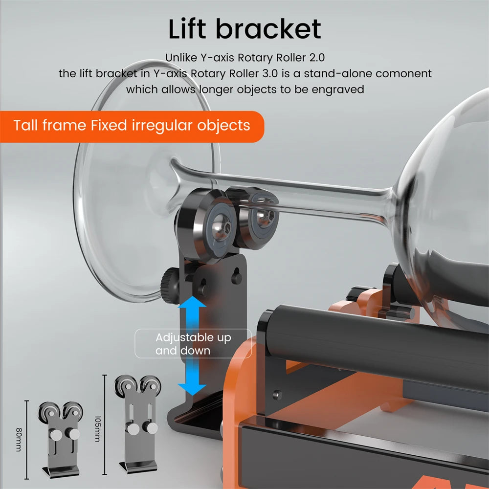 ACMER M2 Laser Rotary Roller Laser Engraver Y-axis Rotary Roller For Laser Cutting Machines Engraving Cylindrical Objects Cans