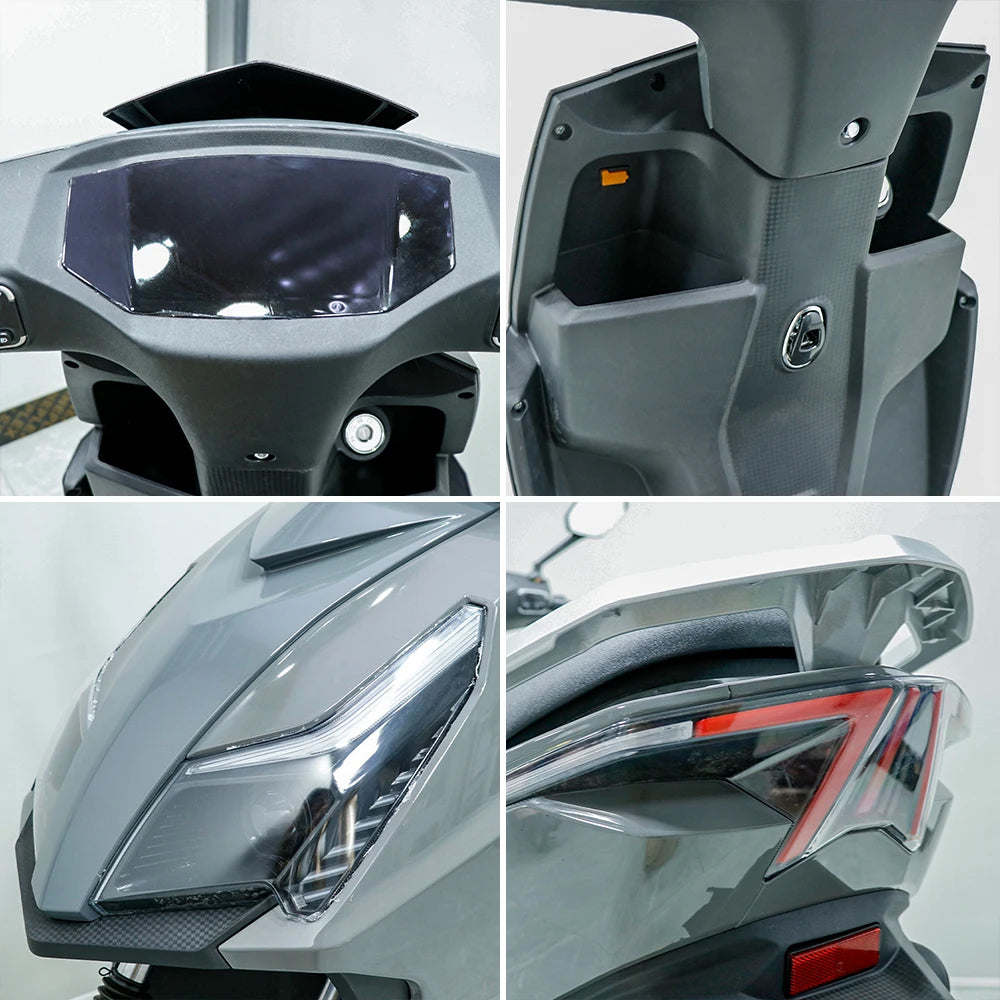 Elektromoped 72 V 12 Zoll 1500 W Motor Höchstgeschwindigkeit ≤ 55 km/h Elektromotorrad für Erwachsene