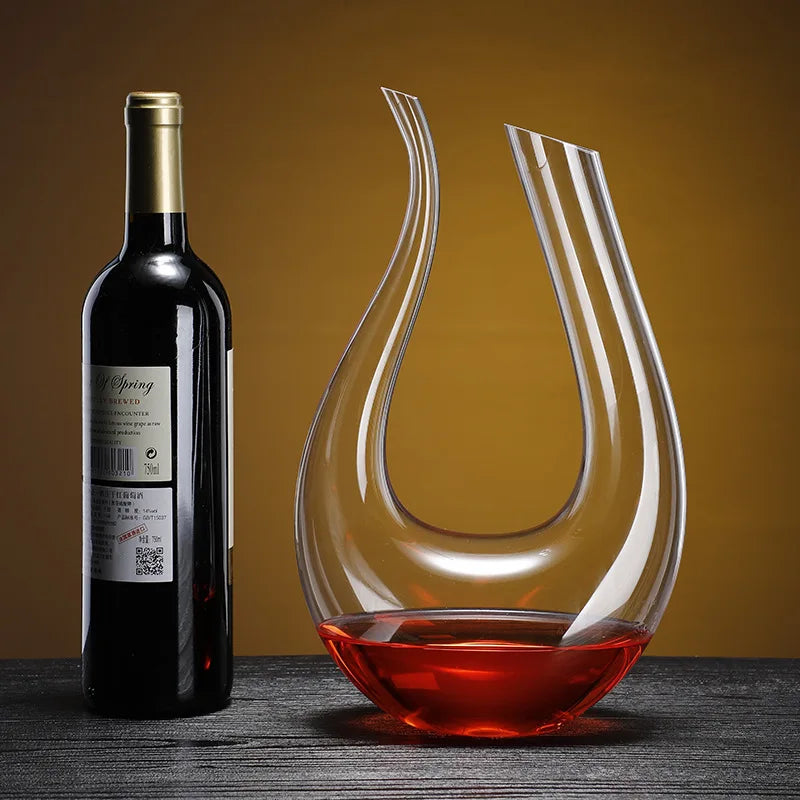 Dekanter im Schneckenstil, Rotweinkaraffe, bleifreies Glas