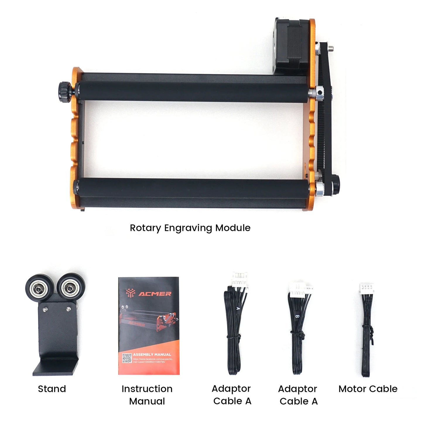 ACMER M2 Laser Rotary Roller Laser Engraver Y-axis Rotary Roller For Laser Cutting Machines Engraving Cylindrical Objects Cans