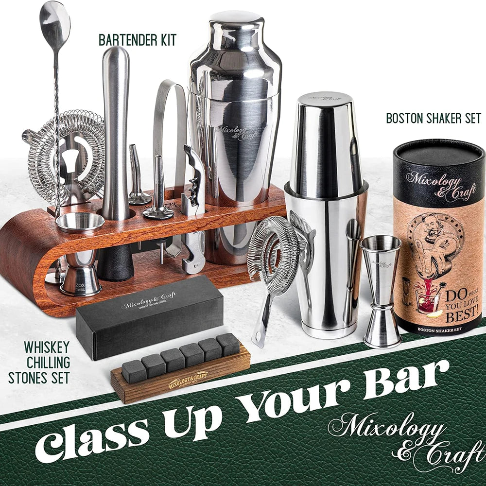 Barkeeper-Set, 10-teiliges Bar-Werkzeug-Set