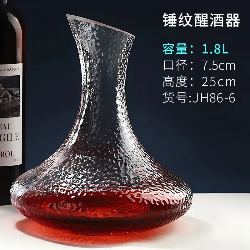 Dekanter im Schneckenstil, Rotweinkaraffe, bleifreies Glas