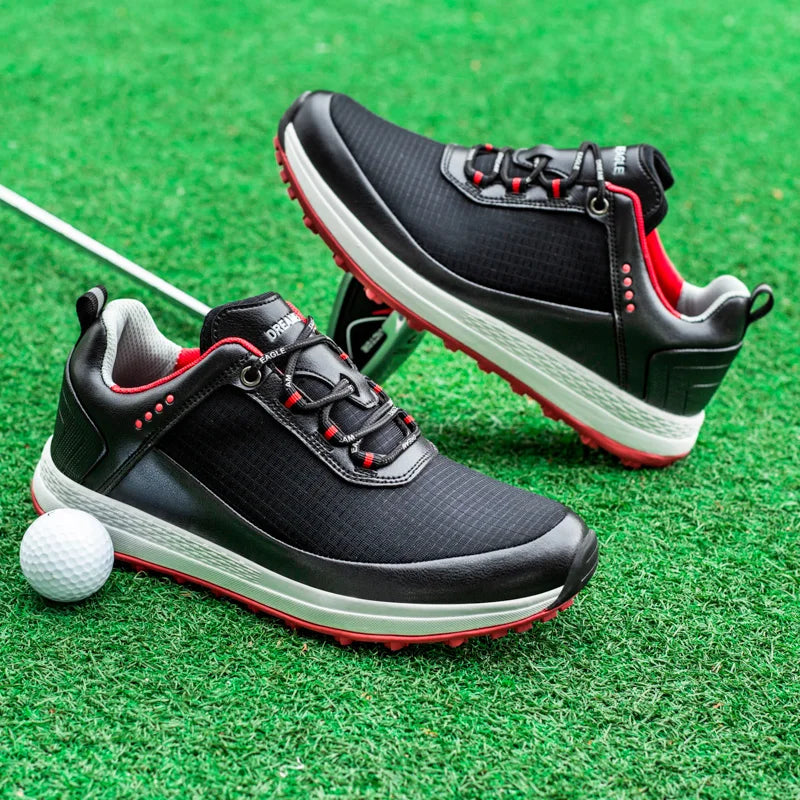 Herren Golfschuhe, professionelle, rutschfest Golf-Sneakers ohne Spikes, wasserdicht