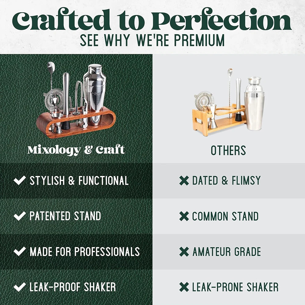 Barkeeper-Set, 10-teiliges Bar-Werkzeug-Set