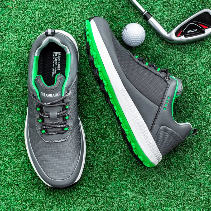 Herren Golfschuhe, professionelle, rutschfest Golf-Sneakers ohne Spikes, wasserdicht
