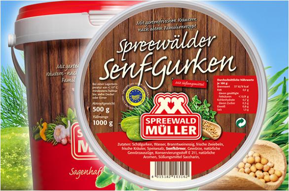 Spreewälder Senf-Gurken, 1 Liter Eimer