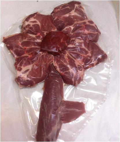 Blume aus Fleisch - Steaks zum Grillen oder Braten