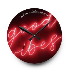 Wanduhr good vibes zum personalisieren