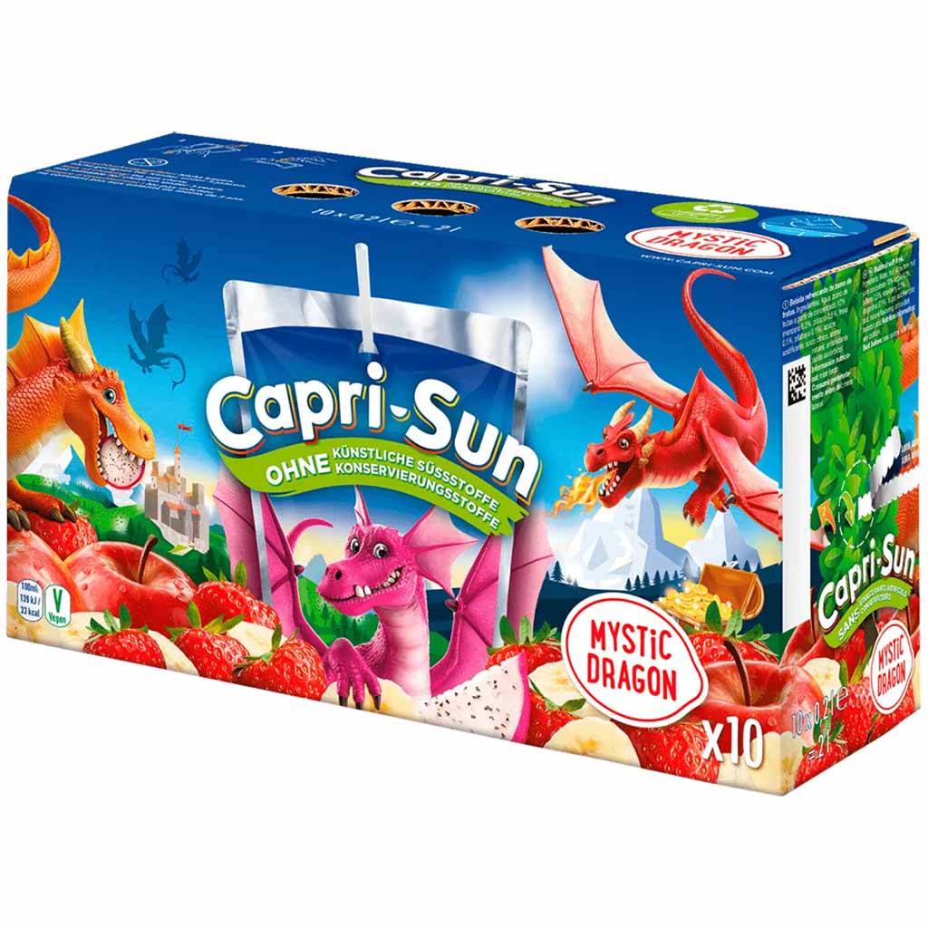 10x Capri-Sun Mystic Dragon 200ml=2L MHD:31.5.26