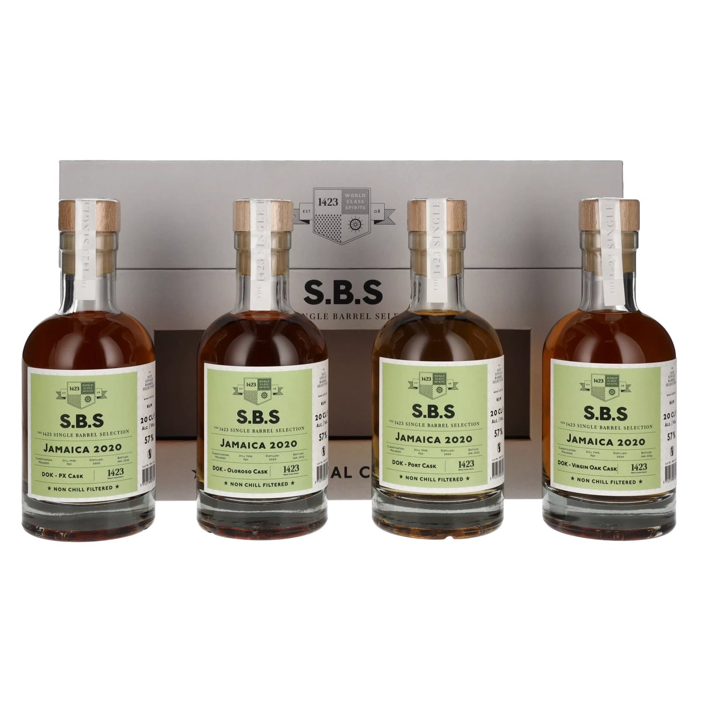 1423 S.B.S JAMAICA Experimental Cask Series 57% Vol. 4x0,2l in Geschenkbox