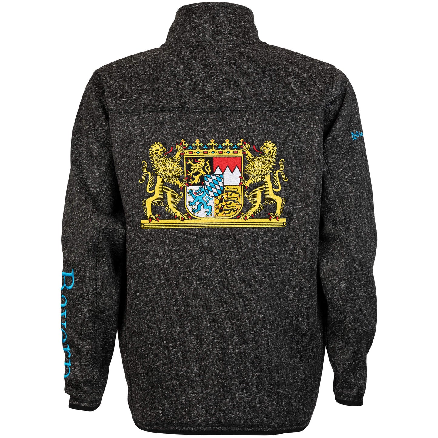 Herren Strickfleece Jacke "Bayern", Anthrazit