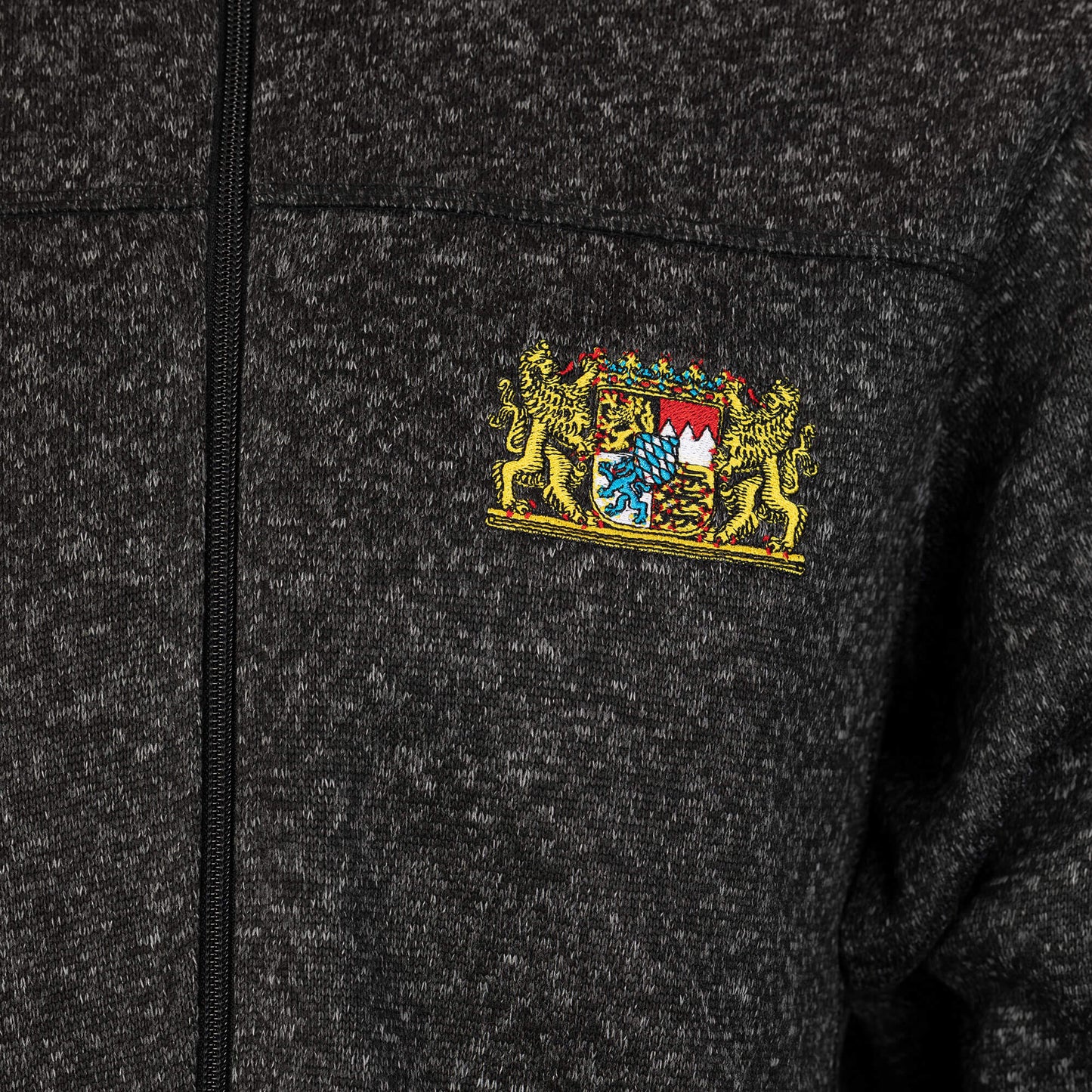 Herren Strickfleece Jacke "Bayern", Anthrazit