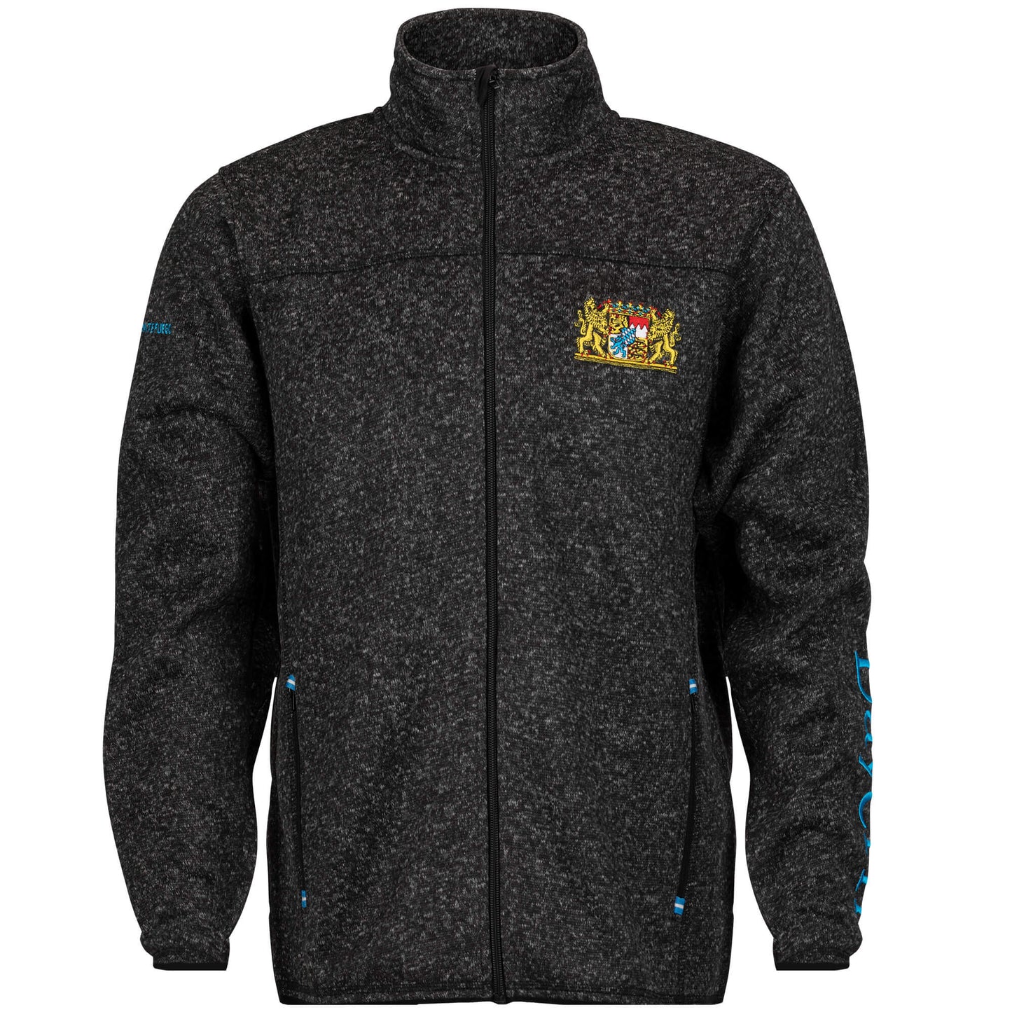 Herren Strickfleece Jacke "Bayern", Anthrazit