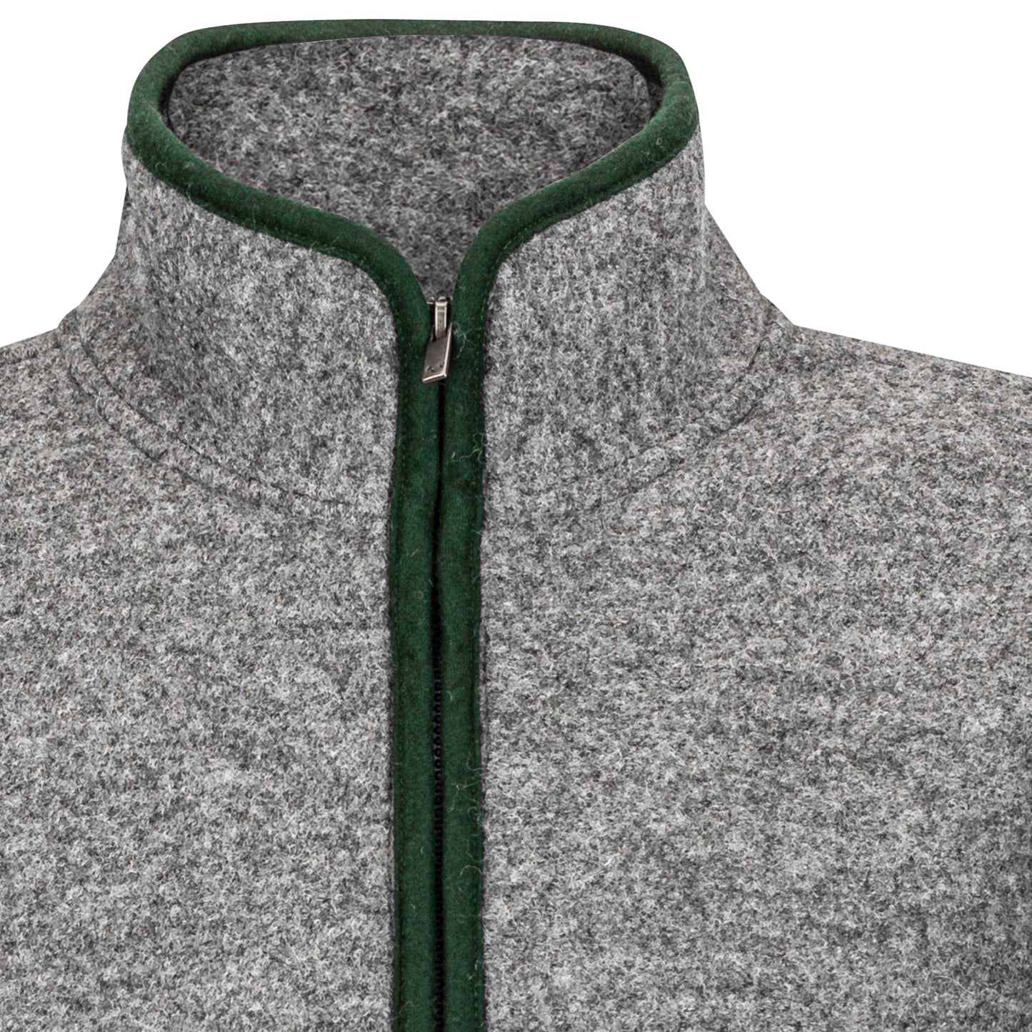 Herren Wolljacke "Steiermark", Grau-Grün