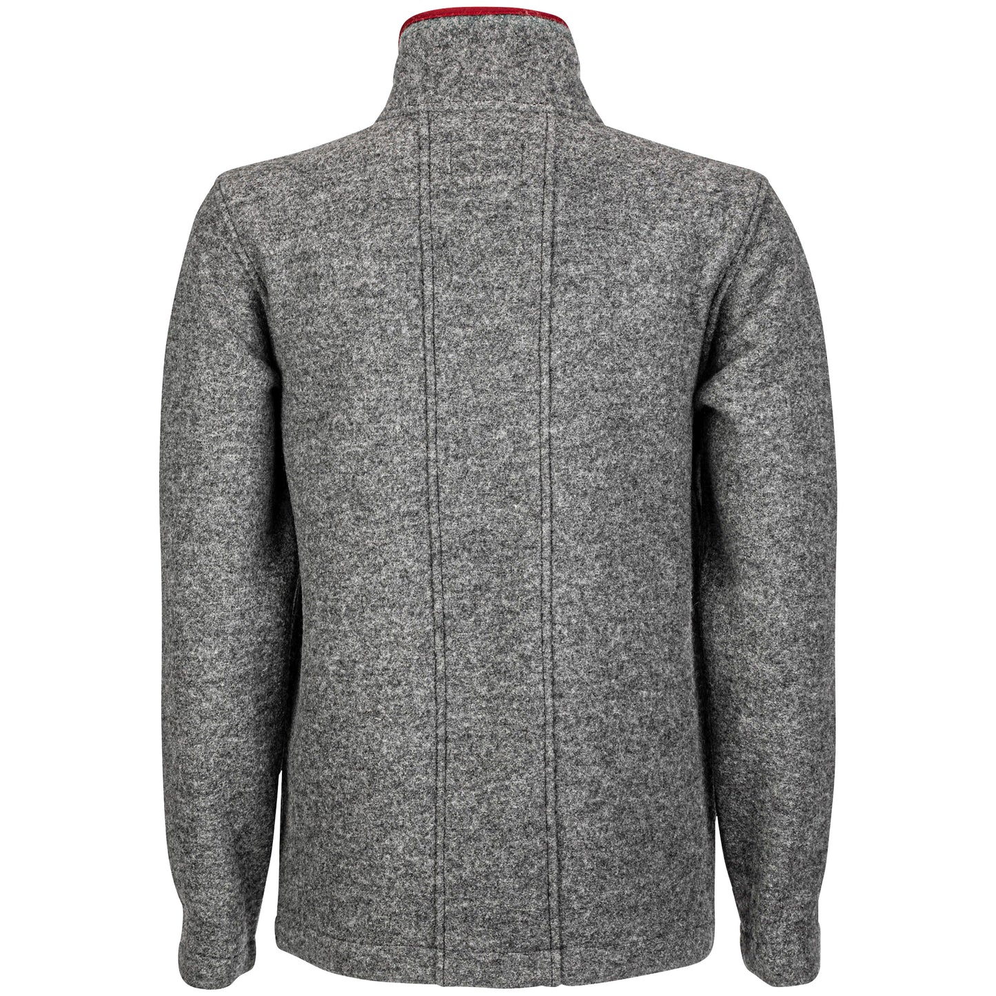 Herren Wolljacke "Paul", Grau-Rot
