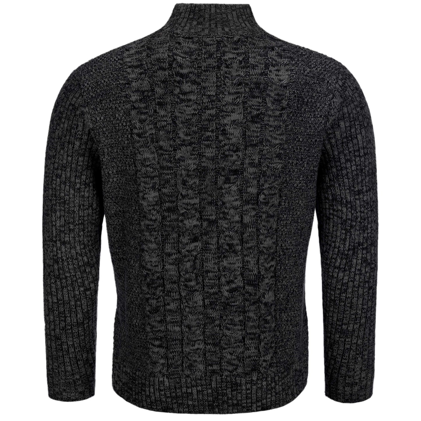 Herren Zopf-Strickjacke "Noel", Dunkelgrau
