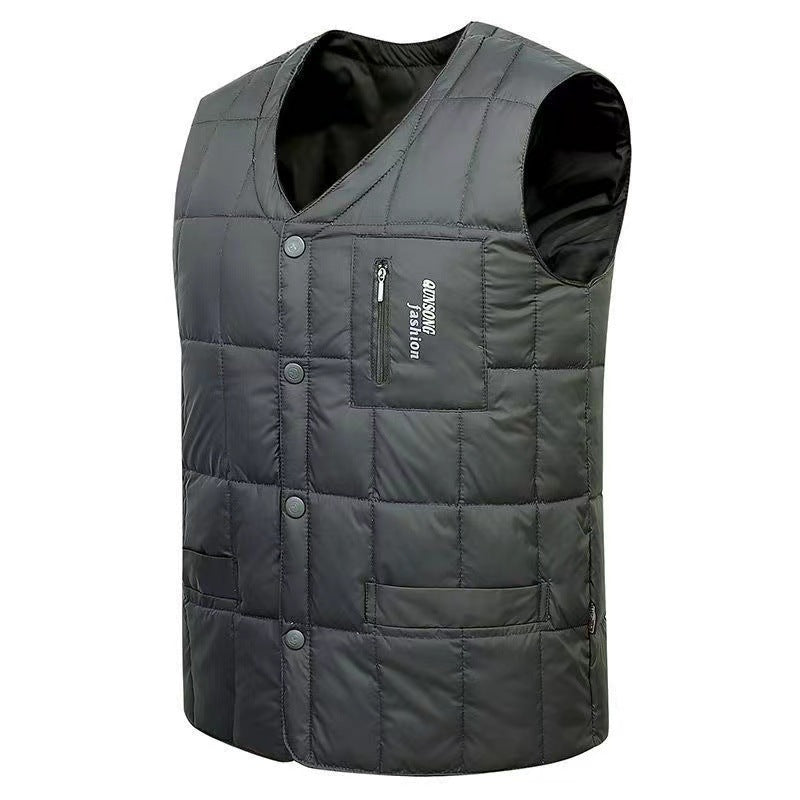 Men's duck down vest Warm for autumn and winter 