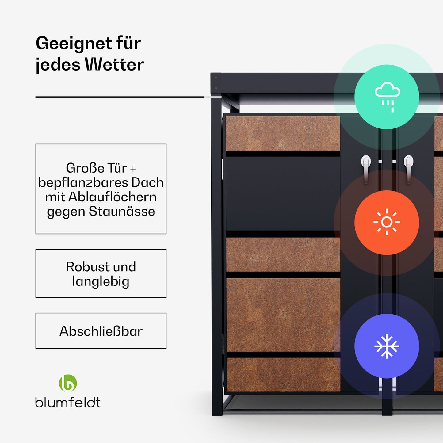 BinSafe Mülltonnenbox 2 Tonnen