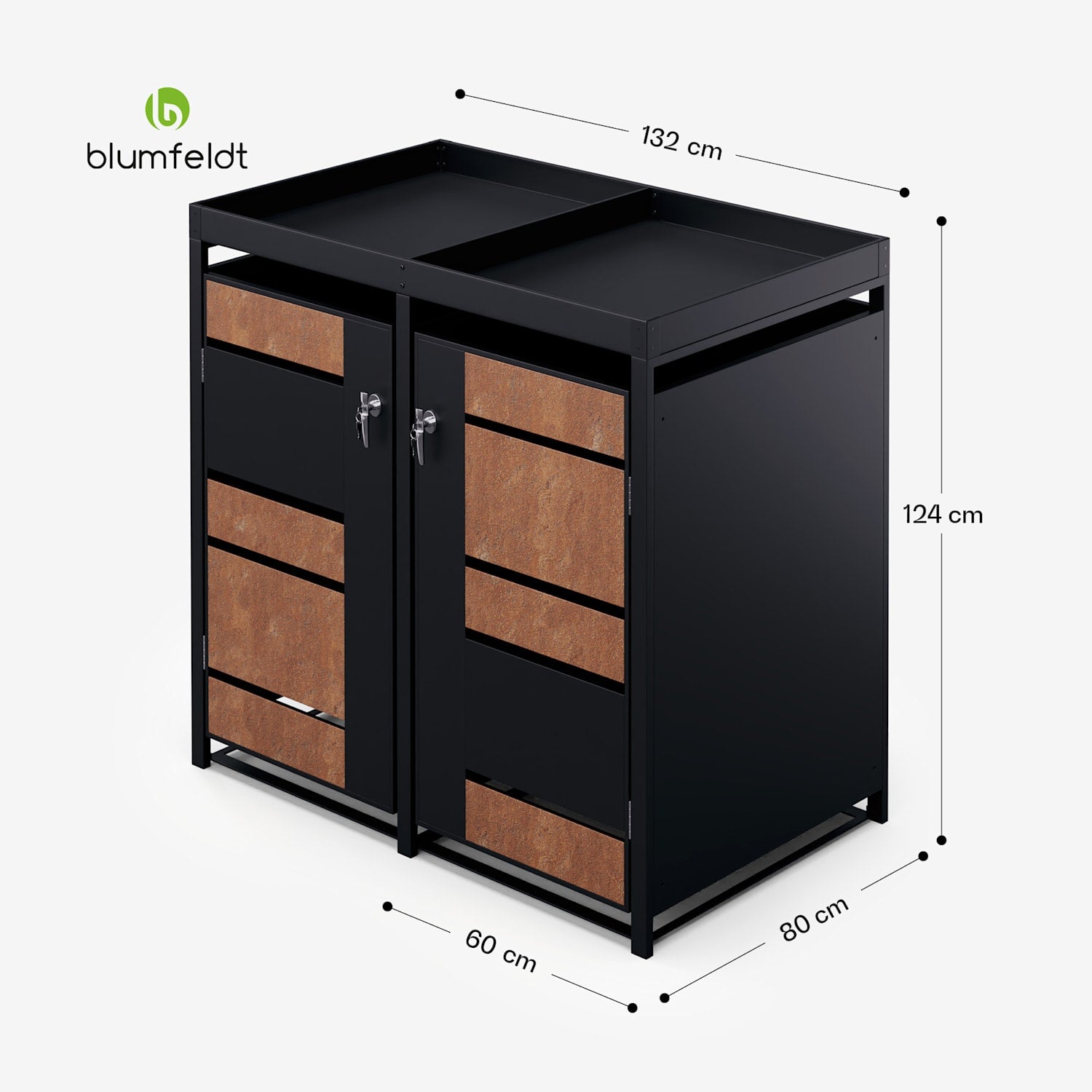 BinSafe Mülltonnenbox 2 Tonnen