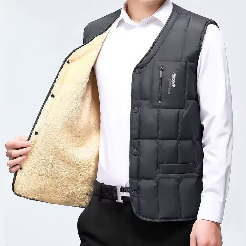 Men's duck down vest Warm for autumn and winter 