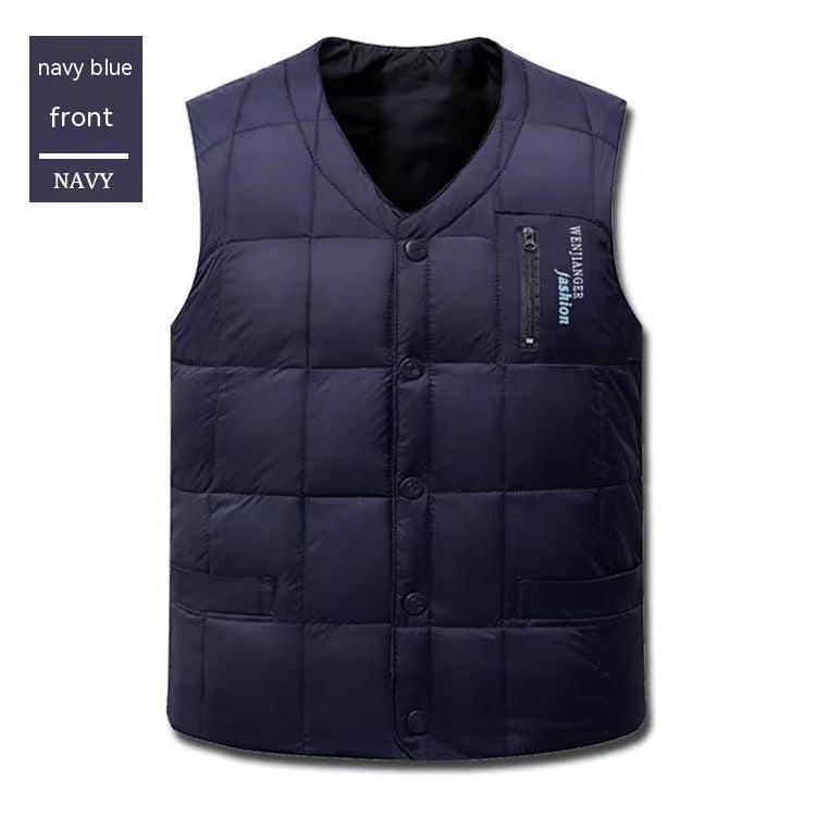 Men's duck down vest Warm for autumn and winter 