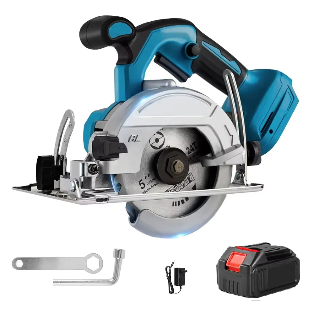 elektrische Kreissäge, 1000 W, kabellos, incl Akku passend Makita 18 V