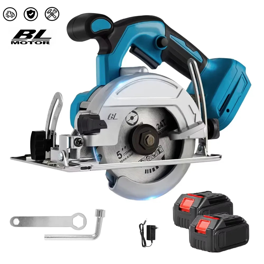 elektrische Kreissäge, 1000 W, kabellos, incl Akku passend Makita 18 V