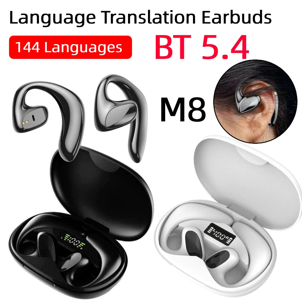 Echtzeitsprachüberstzer-Ohrhörer, 144 Sprachen, Bluetooth-kompatibles 5.1