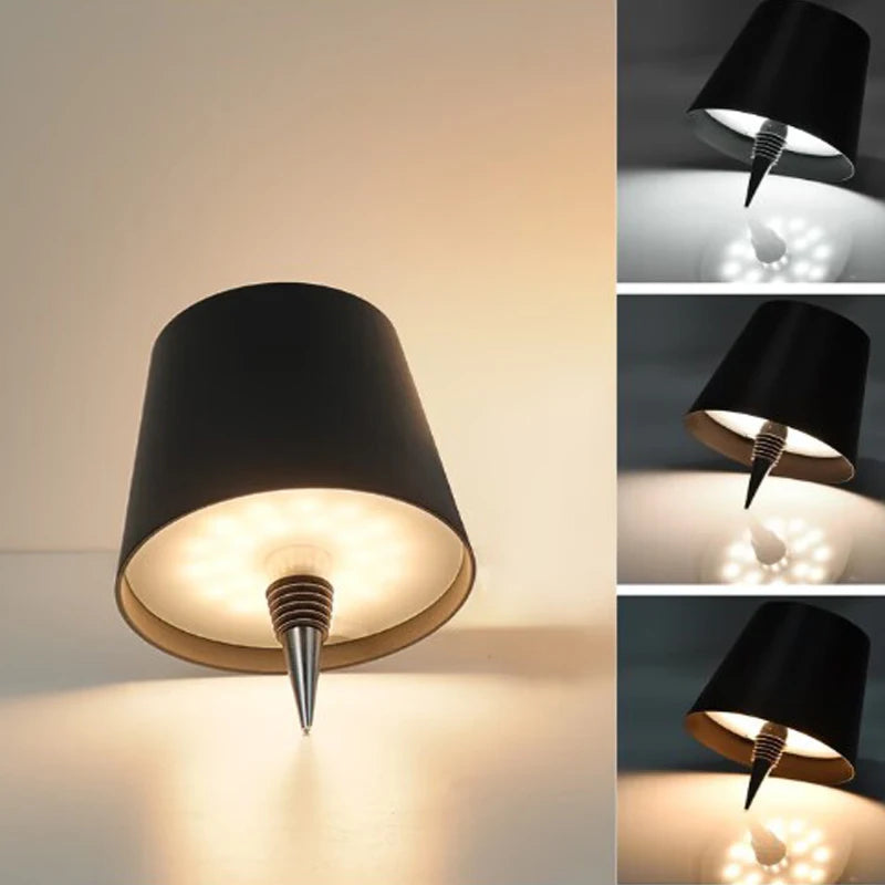 Kabellose Flaschen-Tischlampe, Touch-Steuerung