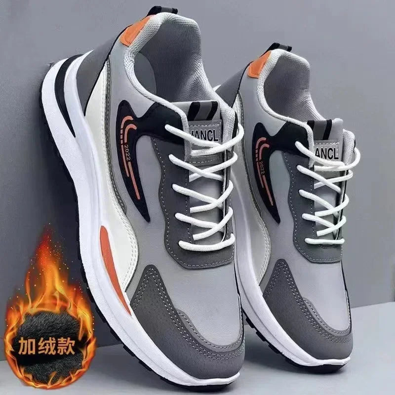 Herren Outdoor Running Tennisschuhe Warme Schnür-Sneakers mit rutschfester Sohle