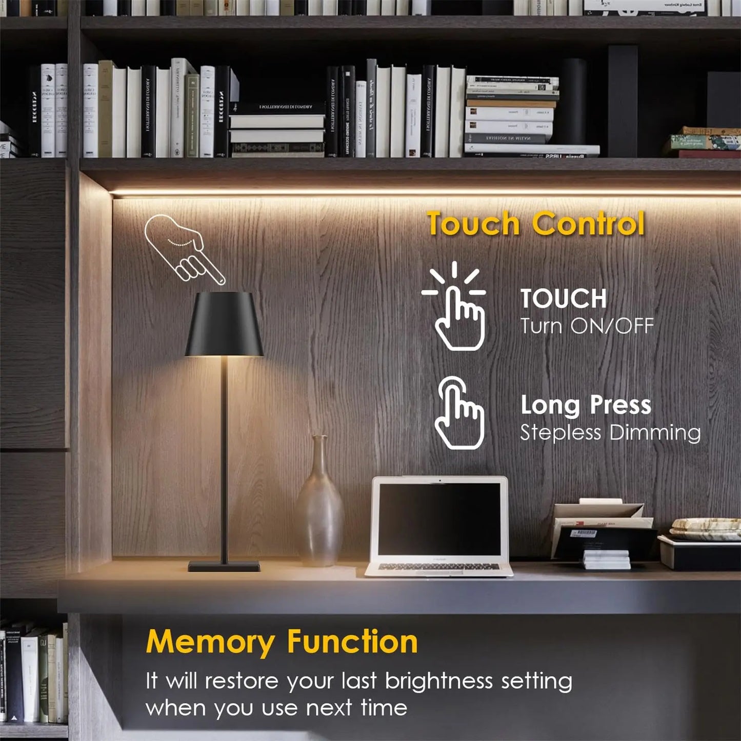 Moderne LED Touch-Tischlampe, dimmbar