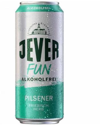 Jever Fun Alkoholfrei Pilsner Bier je 24x0,5L DOSE = 12L