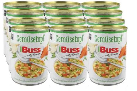 Gemüsetopf mit Nudeln & Fleischbällchen 12x400g=4800g
