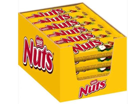 Nestle NUTS 24x 42g=1008g Thekendisplay