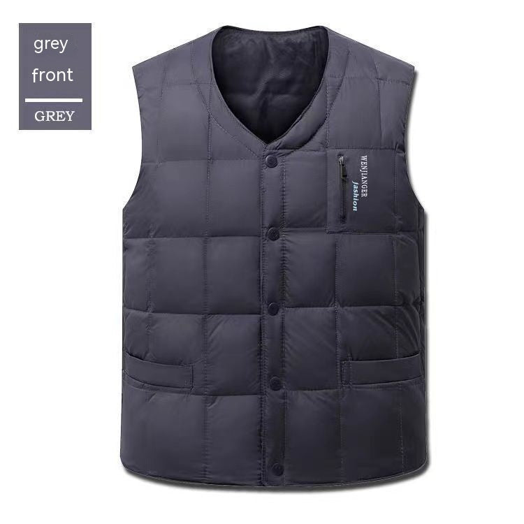 Men's duck down vest Warm for autumn and winter 
