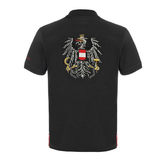 Herren Poloshirt "Österreich", Schwarz