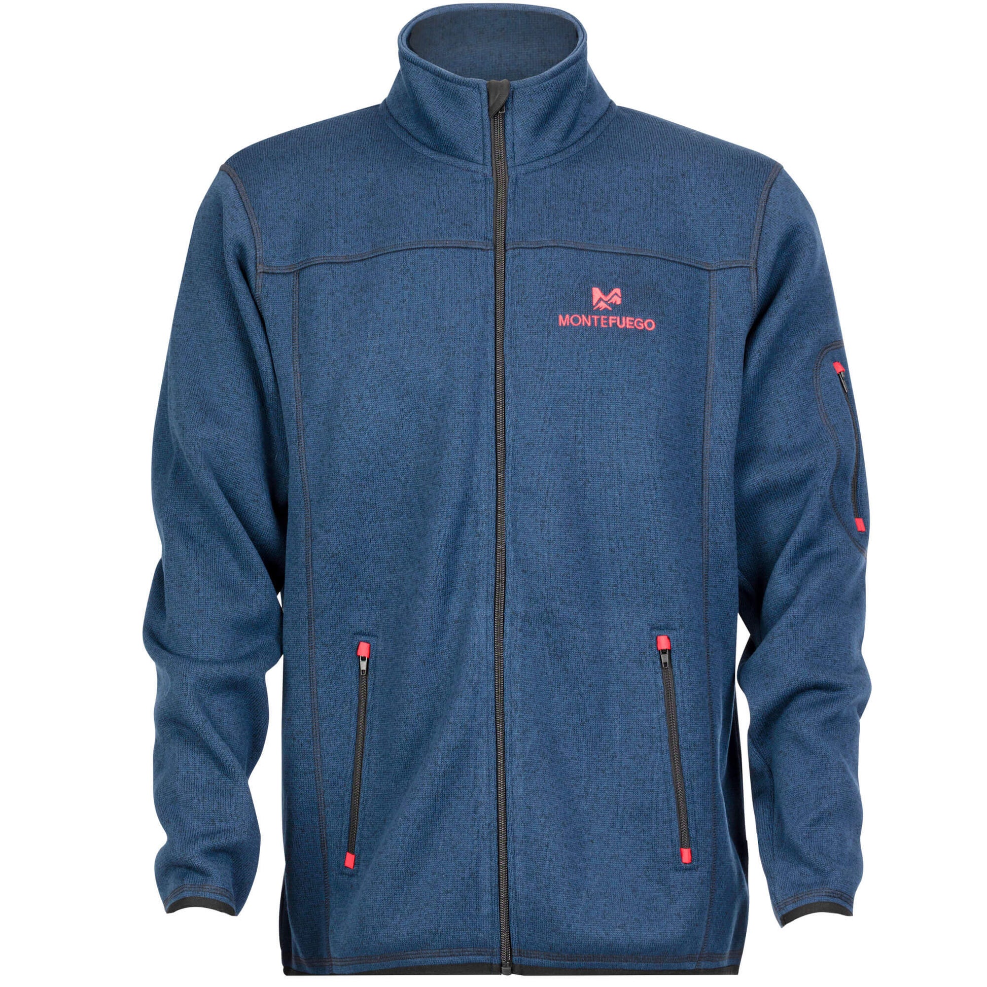 Herren Strickfleece Jacke "Montefuego", Blau